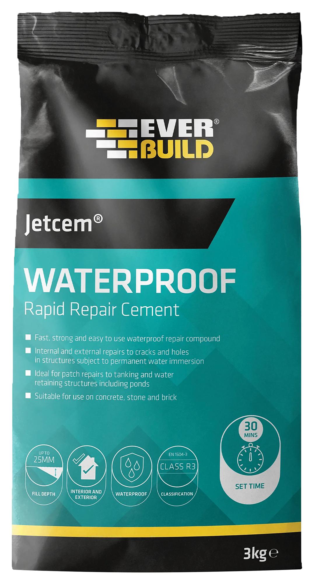 JETWAT3 Everbuild Jetcem Waterproofing Rapid Setting Cement 3kg CPC