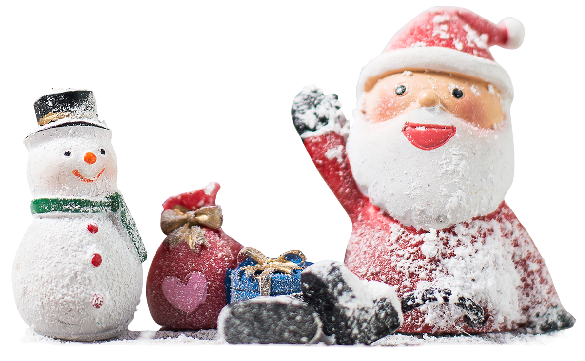 Santa and Snowman