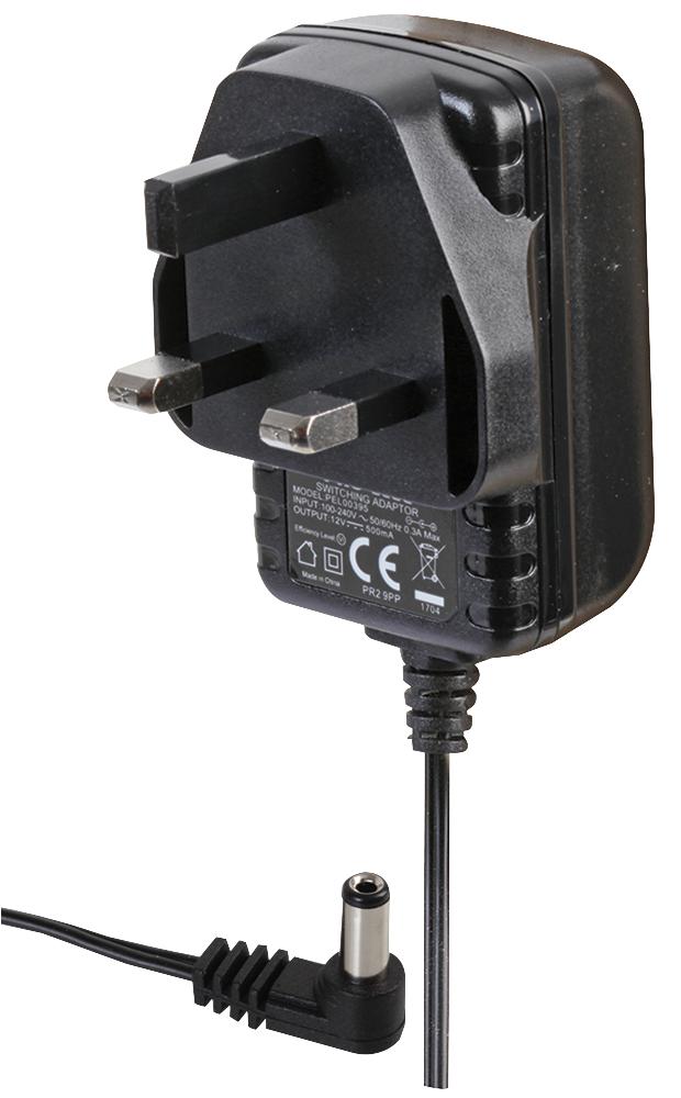 500mA AC//DC Power Supply With Right Angled Plug 12V PRO ELEC
