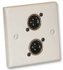 F267ZG - AV Wallplate with 2x 3-Pin XLR Panel Plugs