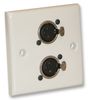 F267ZH - AV Wallplate with 2x 3-Pin XLR Panel Sockets