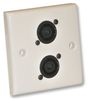 F267ZJ - AV Wallplate with 2x 4-pole Speakon NL4MP Speaker Connectors