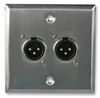 PSG08156 PSG08156 - AV Wall Plate with 2 x 3 Pin Male XLR