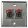 PSG08158 - Steel AV Wall Plate with 2 x Jack Socket