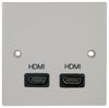 PELR0063 - 1 Gang Multimedia Wallplate, 2 HDMI Sockets