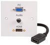 PELR0100 - 1 Gang Multimedia Wall Plate, 2x HDMI Sockets