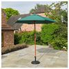 P27G - 2.4m Wooden Green Garden Parasol