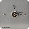 DEF-0661-1 - 2 Position Keylock Switch 1-Gang, Maintained Contact Satin Stainless Steel