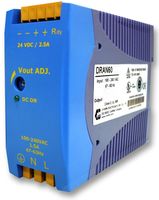 DRAN60-24 - 24V DC 2.5A 60W DC DIN Rail Power Supply