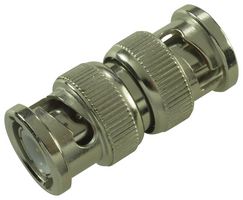BNC PLUG PLUG ADAPTOR NICKEL - 50 Ohm BNC Plug To BNC Plug Adaptor