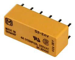 S2-DC24V - General Purpose Relay, S Series, Power, Non Latching, DPST-NO, DPST-NC, 24 VDC