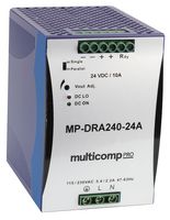 DRA240-24A - 24V DC 10A 240W DIN Rail Power Supply