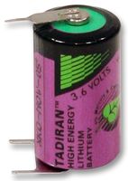 SL350PT - 1/2AA 3.6V 1.2Ah Lithium Thionyl Chloride Battery, Polarised Tags