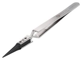 5XCPR.SA - 125mm Precision Tweezers, Very Fine Straight Round Replaceable Tips