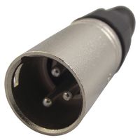 PSG01309 - 3 Pole XLR Plug with Black Coloured Strain Relief