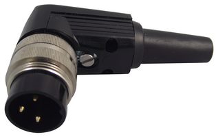 WSV30 - 3 Pin Right Angled DIN Plug with Silver Plated Contacts