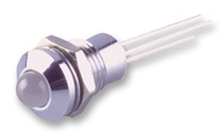 19100054 - Multicolour Panel Indicators, Satin Chrome Bezel, Red, Yellow, Green, 8 mm, R 30mA, Y 30mA, G 30mA