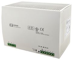 DNR480PS24-I - 24V, 20A, 480W, DIN Rail Mount AC to DC Power Supply