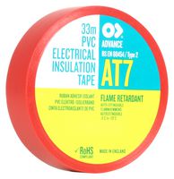AT7 RED 33M X 19MM - Electrical Insulation Tape, 19mm x 33m, Green, Red
