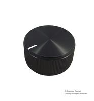 061-7008 - 31.8mm Instrument Knob, Black Aluminium, Round Shaft