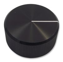 KB00008 - 30mm Instrument Knob, Black Aluminium, 6.4mm Round Shaft