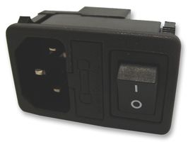 JR-101-1-FRSG-02 - Inlet, IEC, DPST, with Fuse Holder