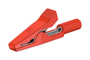 24.0154-1 - 6A 2mm Insulated Crocodile Clip - Red