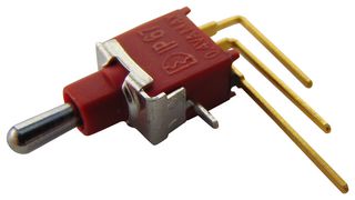 2AS4T2A1M7RE - Washable Panel Mount Toggle Switch, SPDT, (On)-Off-(On), Momentary, Side Horizontal Mounting