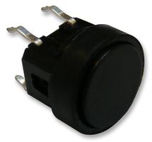 TS0B22 - Switch, Push Button, Momentary, Round, SPST, Black
