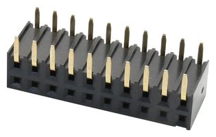 2214BR-20G - Socket, PCB,  2.54mm, 2 Row, Right Angle, 20 Way