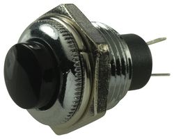 R13-502MA-05-B - Switch, Black Push Button, Momentary, SPST