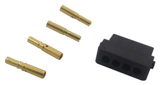 M80-8980405 - Rectangular Connector, Datamate L-Tek M80, 4 Contacts, Socket, 2mm, Crimp, 1 Row