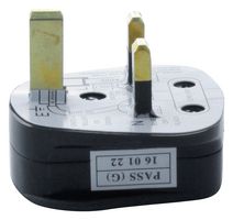 PELB1655 - UK Mains Plug with 13A Fuse Black