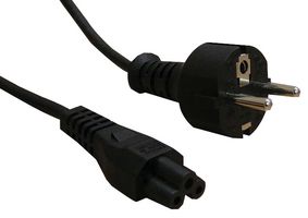 PE01100 - C5 Cloverleaf to Euro Plug Power Lead, 2.5A 2m