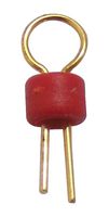 TEST-1(R) - Through Hole PCB Test Terminals, 1-1.8mm PCB Hole, Red Loop 100 Pack