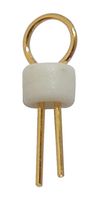 TEST-1(W) - Through Hole PCB Test Terminals, 1-1.8mm PCB Hole, White Loop 100 Pack