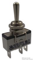 638H/2 - Toggle Switch, Metal Lever, SPDT, On-Off-(Of), Momentary, 10A