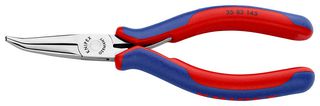 35 82 145 - 4.5" (115mm) Bent Half-Round Long Jawed Electronics Pliers