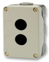 RC-2M - Dual Hole Metal Control Station Enclosure, Grey 104x68x51mm, IP65, For 22mm Switches