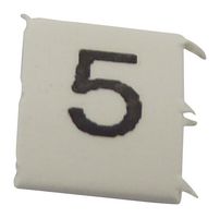 LHS3-1TW/5 - Pre-Printed Heat Shrink Cable Marker, 5, White, 3mm, 100 Pack