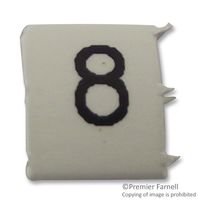 LHS3-1TW/8 - Pre-Printed Heat Shrink Cable Marker, 8, White, 3mm, 100 Pack