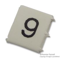 LHS3-1TW/9 - Pre-Printed Heat Shrink Cable Marker, 9, White, 3mm, 100 Pack