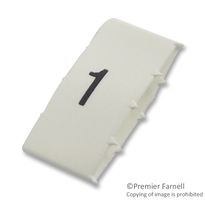 LHS6-2TW/1 - Pre-Printed Heat Shrink Cable Marker, 1, White, 6mm, 100 Pack