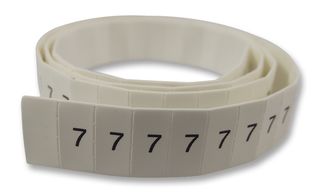 LHS6-2TW/7 - Pre-Printed Heat Shrink Cable Marker, 7, White, 6mm, 100 Pack