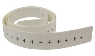 LHS6-2TW/+ - Pre-Printed Heat Shrink Cable Marker, +, White, 6mm, 100 Pack