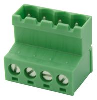 1786190 - Pluggable Terminal Block, 5.08 mm, 4 Ways, 24 AWG, 12 AWG, 2.5 mm², Screw