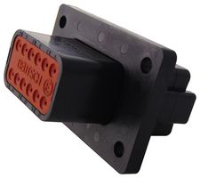 DT0412PA-CL06 - Recept, Flange Mount, DT Series, Pins, 12 Way