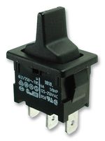 1818.1302-00 - Rocker Switch with lever, SPDT, (On)-Off-(ON), Centre Off, 6A, 250V, Panel Mount
