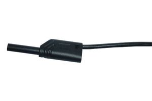 975696700 - 10A Black 2mm Banana Plug to Plug Test Lead - 1m
