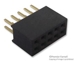 20021311-00010T4LF - Receptacle, Vertical, 1.27mm, THT, 10 Way